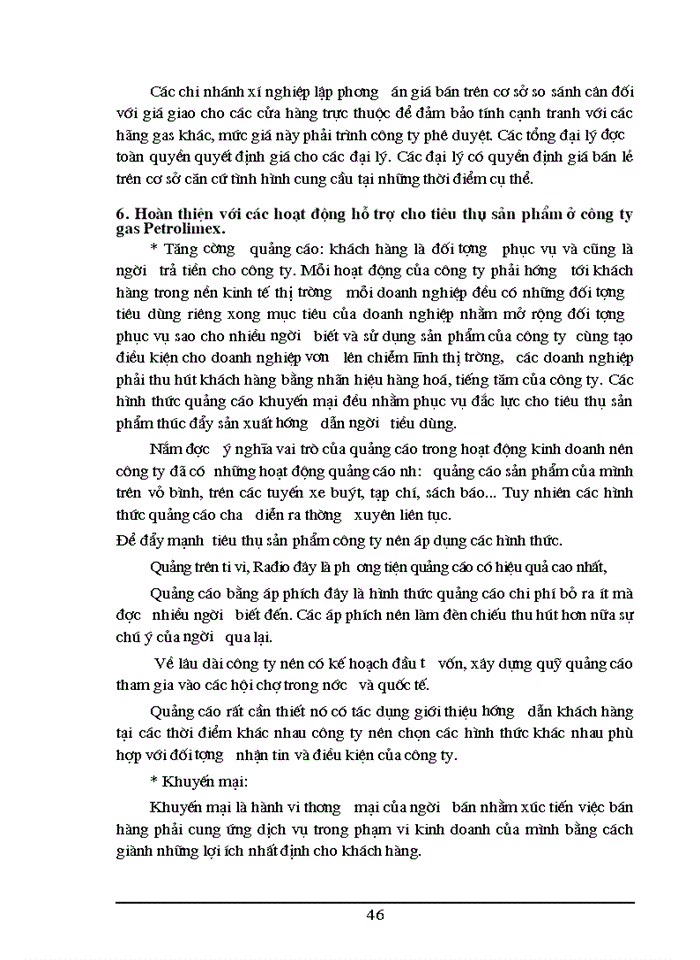 image for page Một số vấn đề về Hoạt động Tiêu thụ Sản phẩm của Công ty Gas Petrolimex