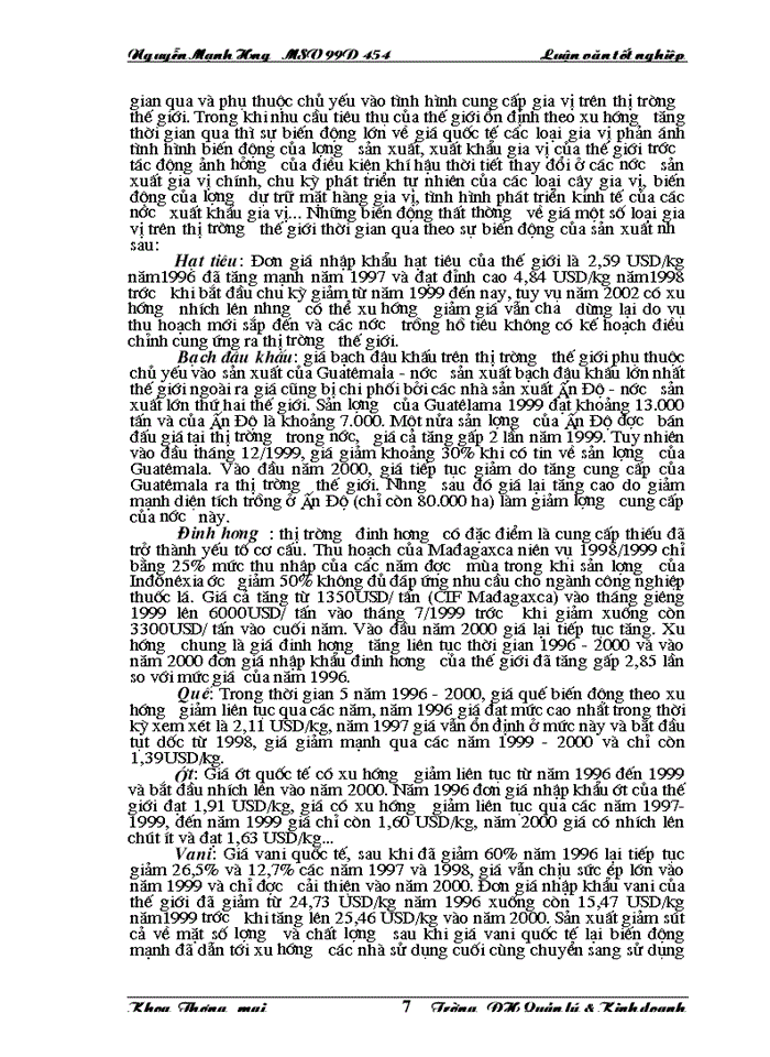 image for page Thực trạng và những Giải pháp chủ yếu nhằm đẩy mạnh Xuất khẩu gia vị của của Việt Nam