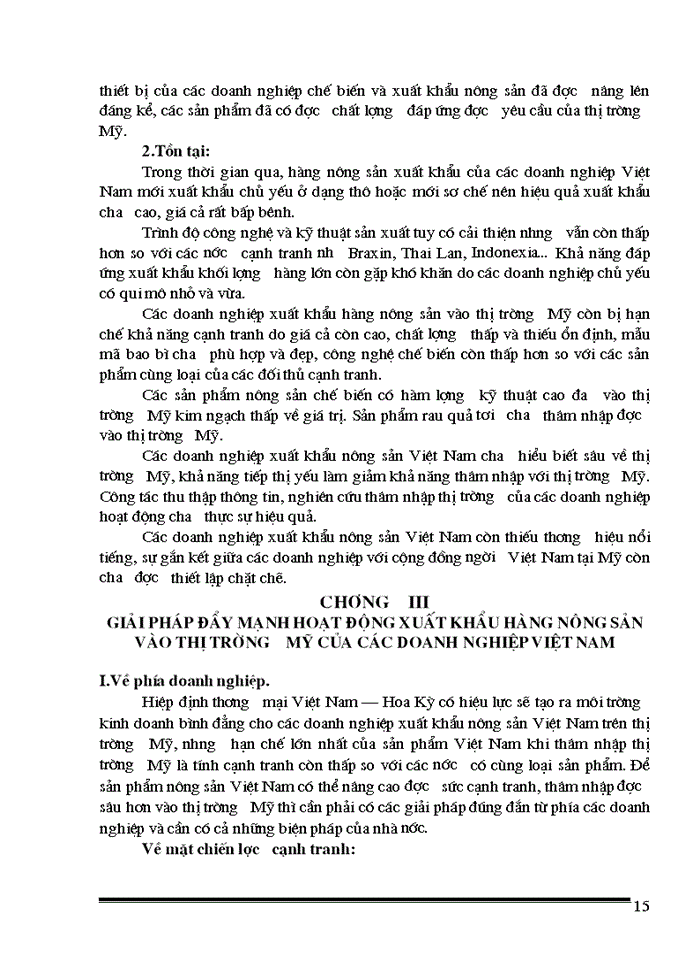 image for page Thực trạng và Giải pháp nhằm đẩy mạnh Xuất khẩu sản phẩm nông sản Việt Nam vào thị trường Mỹ