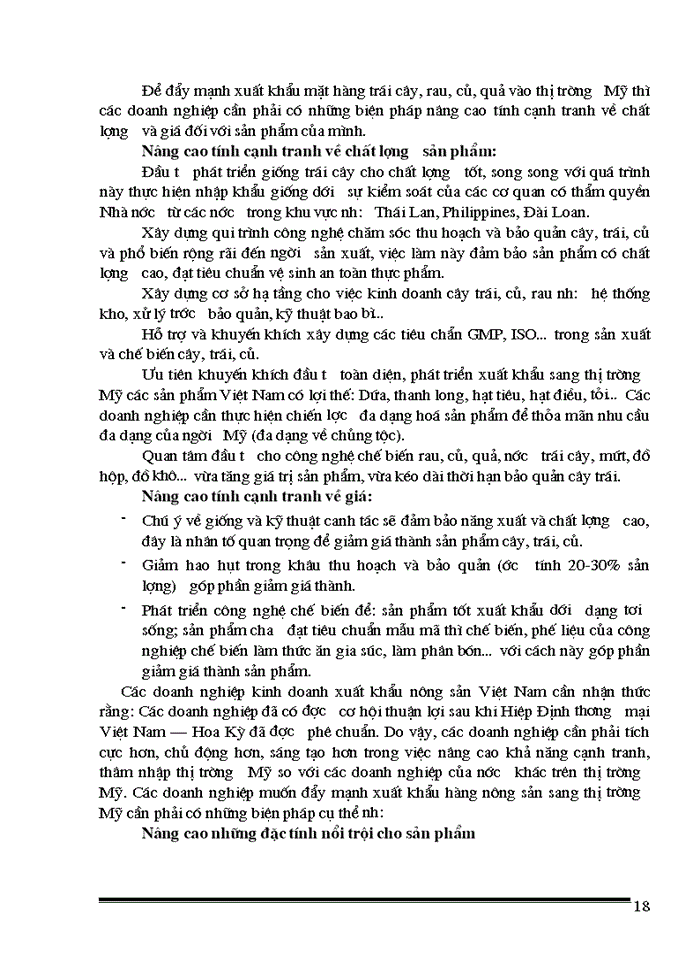 image for page Thực trạng và Giải pháp nhằm đẩy mạnh Xuất khẩu sản phẩm nông sản Việt Nam vào thị trường Mỹ