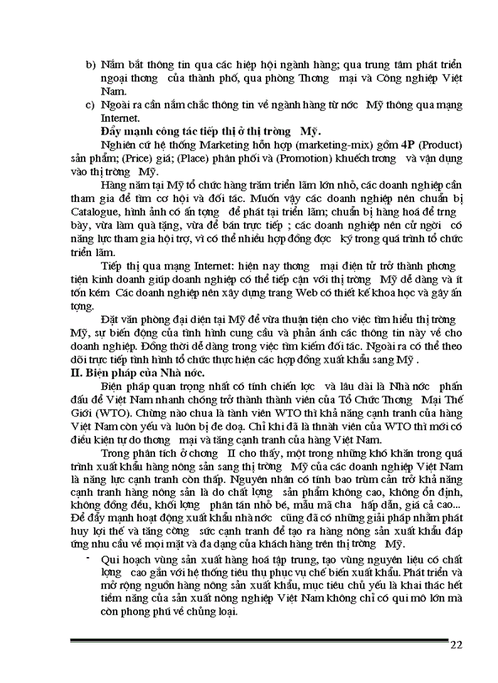 image for page Thực trạng và Giải pháp nhằm đẩy mạnh Xuất khẩu sản phẩm nông sản Việt Nam vào thị trường Mỹ