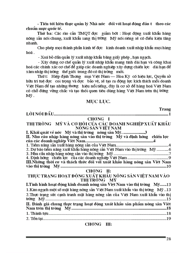 image for page Thực trạng và Giải pháp nhằm đẩy mạnh Xuất khẩu sản phẩm nông sản Việt Nam vào thị trường Mỹ