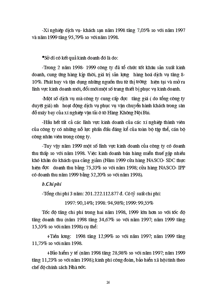 image for page Phân tích hoạt động Sản xuất Kinh doanh của Công ty dịch vụ Hàng Không sân bay Nội Bài