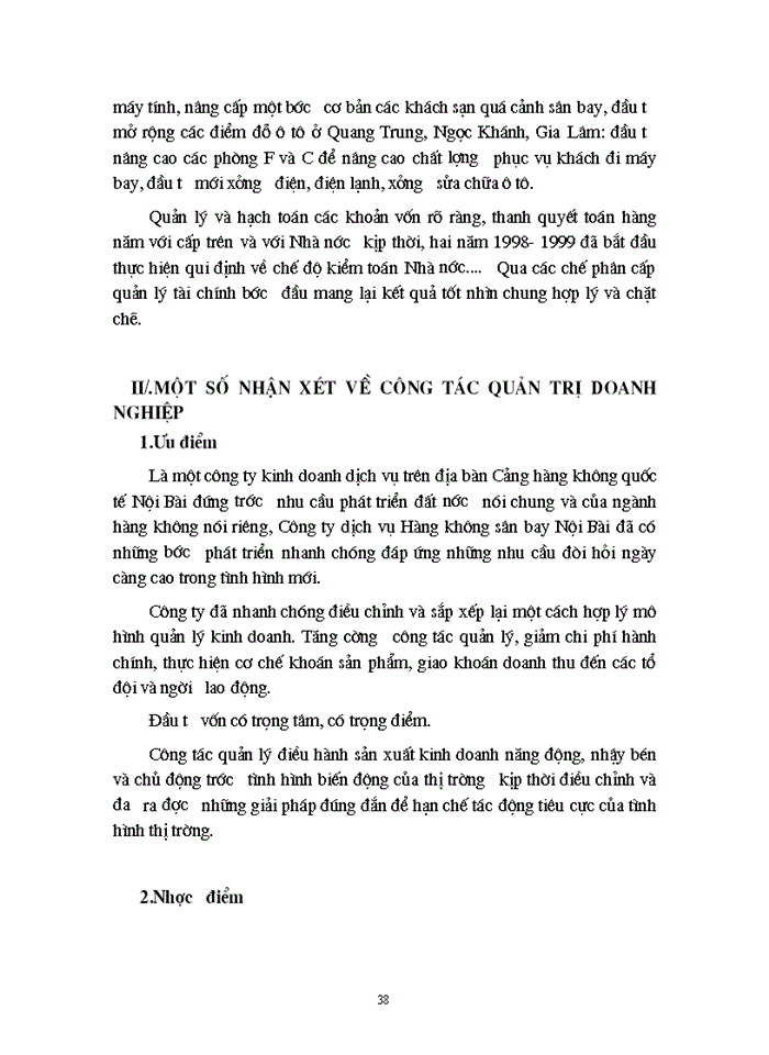 image for page Phân tích hoạt động Sản xuất Kinh doanh của Công ty dịch vụ Hàng Không sân bay Nội Bài