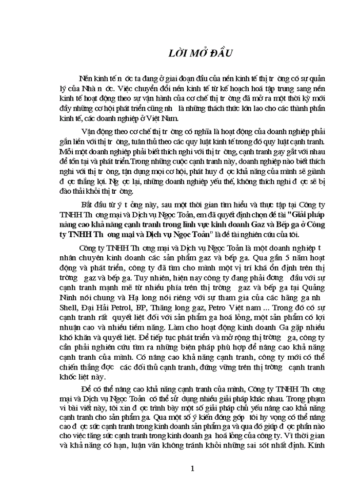 image for page Giải pháp nâng cao khả năng cạnh tranh trong lĩnh vực Kinh doanh Gaz và Bếp ga ở Công ty Trách nhiệm Hữu hạn Thương mại và Dịch vụ Ngọc Toản