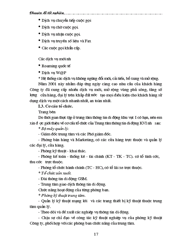 image for page Thị trường dịch vụ Điện thoại - Thực trạng và Giải pháp hoạt động Marketing tại Công ty VMS - Mobi Fone