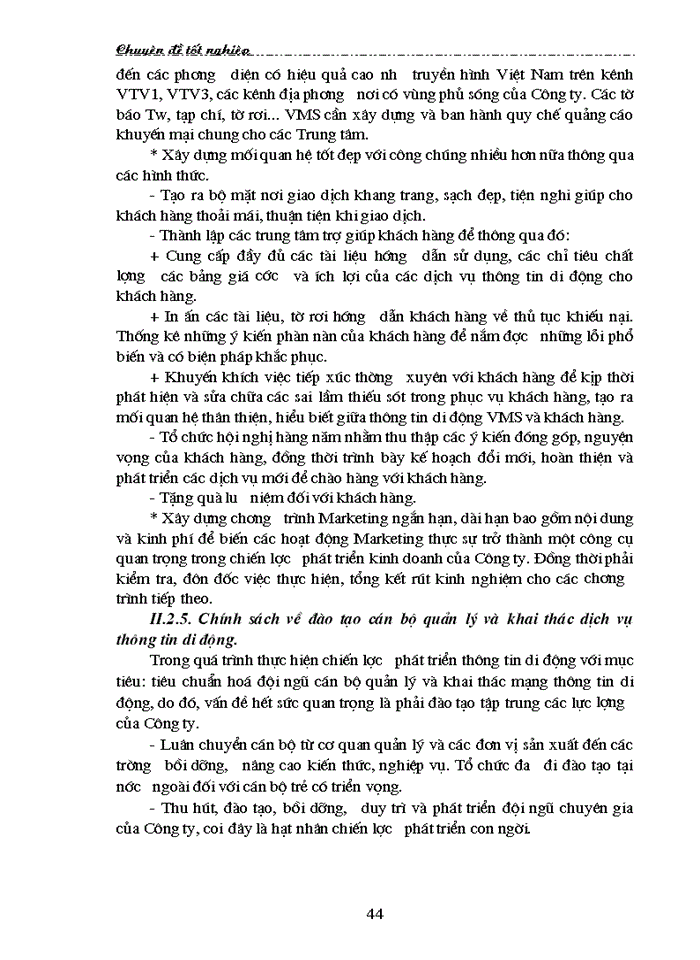 image for page Thị trường dịch vụ Điện thoại - Thực trạng và Giải pháp hoạt động Marketing tại Công ty VMS - Mobi Fone