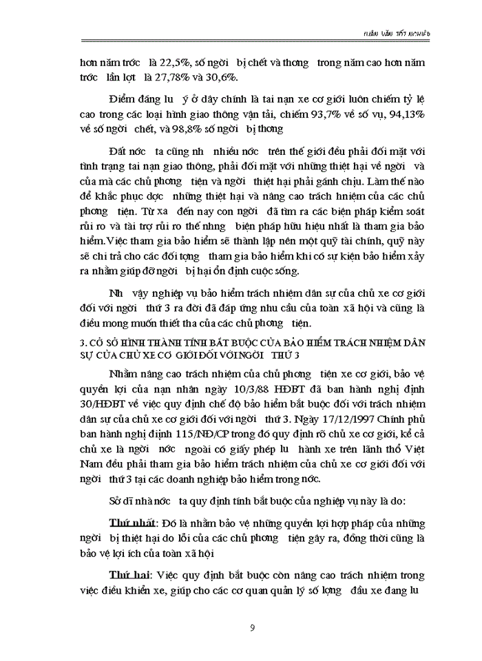 image for page Nghiệp vụ Bảo hiểm trách nhiệm dân sự của chủ xe cơ giới đối với người thứ 3 tại Công ty Bảo hiểm cổ phần Petrolimex thực trạng và Giải pháp