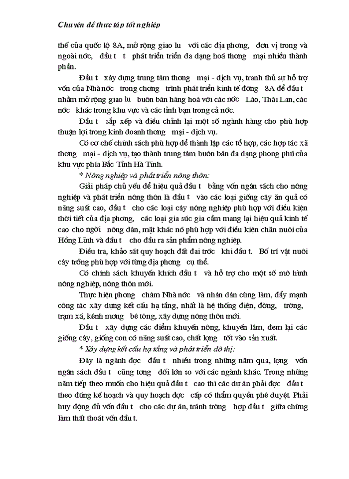 image for page Thực trạng và Giải pháp sử dụng hiệu quả vốn đầu tư từ ngân sách cho đầu tư phát triển trên địa bàn thị xã Hồng Lĩnh tỉnh Hà Tĩnh giai đoạn 2000 - 2010