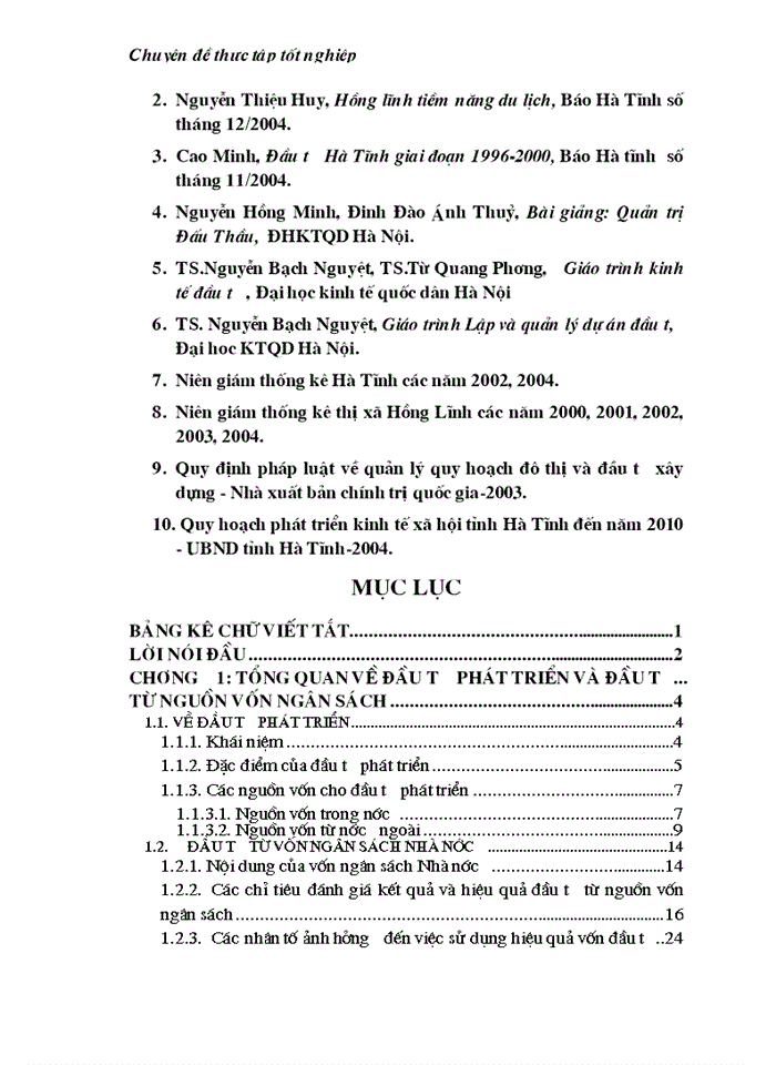 image for page Thực trạng và Giải pháp sử dụng hiệu quả vốn đầu tư từ ngân sách cho đầu tư phát triển trên địa bàn thị xã Hồng Lĩnh tỉnh Hà Tĩnh giai đoạn 2000 - 2010