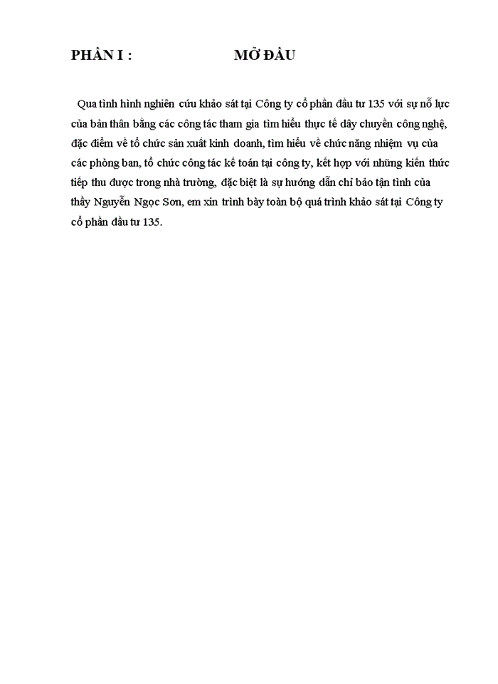 image for page Giới thiệu tóm tắt Công ty cổ phần đầu tư 135