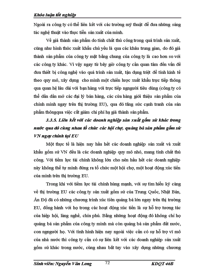 image for page Một số Giải pháp thúc đẩy hoạt động Xuất khẩu của Công ty Trách nhiệm Hữu hạn gốm sứ Bát Tràng phomex sang thị trường Châu Âu