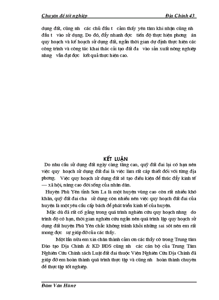 image for page Quy hoạch sử dụng đất đến năm 2010 của huyện Phù Yên tỉnh Sơn La