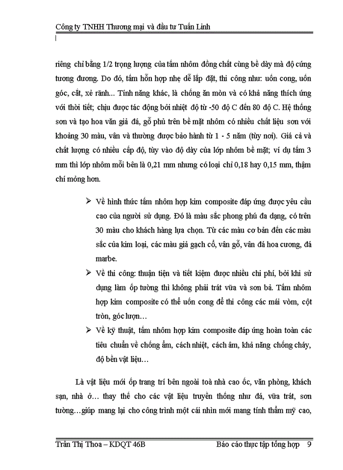 image for page Báo cáo Tại Công ty Trách nhiệm Hữu hạn Thương mại và đầu tư Tuấn Linh