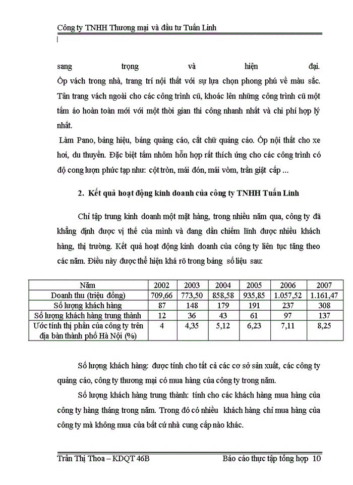 image for page Báo cáo Tại Công ty Trách nhiệm Hữu hạn Thương mại và đầu tư Tuấn Linh