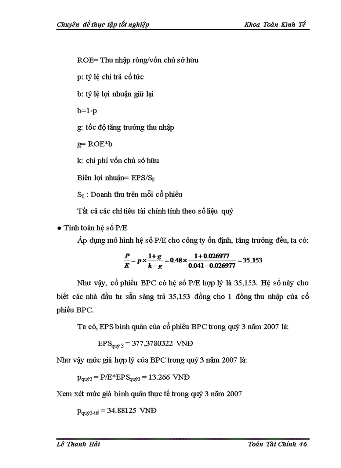 image for page Sử dụng Một số hệ số tài chính trong định giá cổ phiếu trên thị trường Chứng khoán Việt Nam