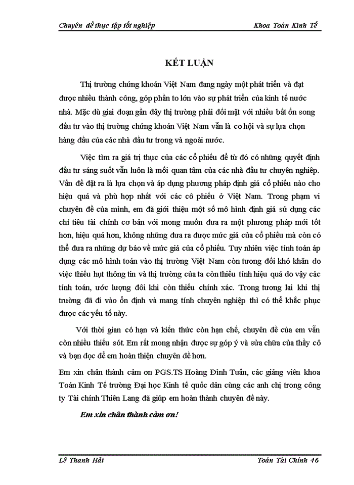 image for page Sử dụng Một số hệ số tài chính trong định giá cổ phiếu trên thị trường Chứng khoán Việt Nam