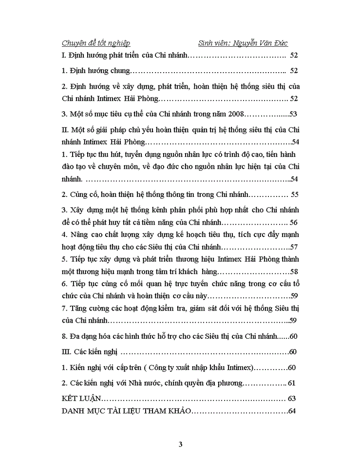 Quản trị hệ thống Siêu thị tại Chi nhánh Công ty Xuất nhập khẩu Intimex Hải Phòng thực trạng và Giải pháp hoàn thiện