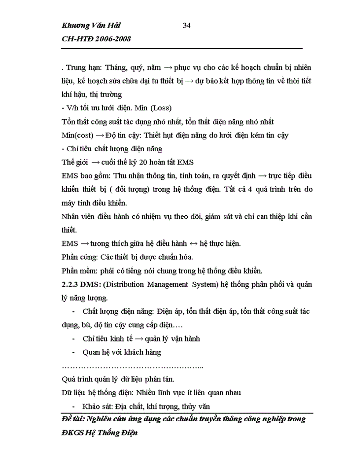 image for page Nghiên cứu ứng dụng các chuẩn truyền thông Công nghiệp trong ĐKGS Hệ Thống Điện