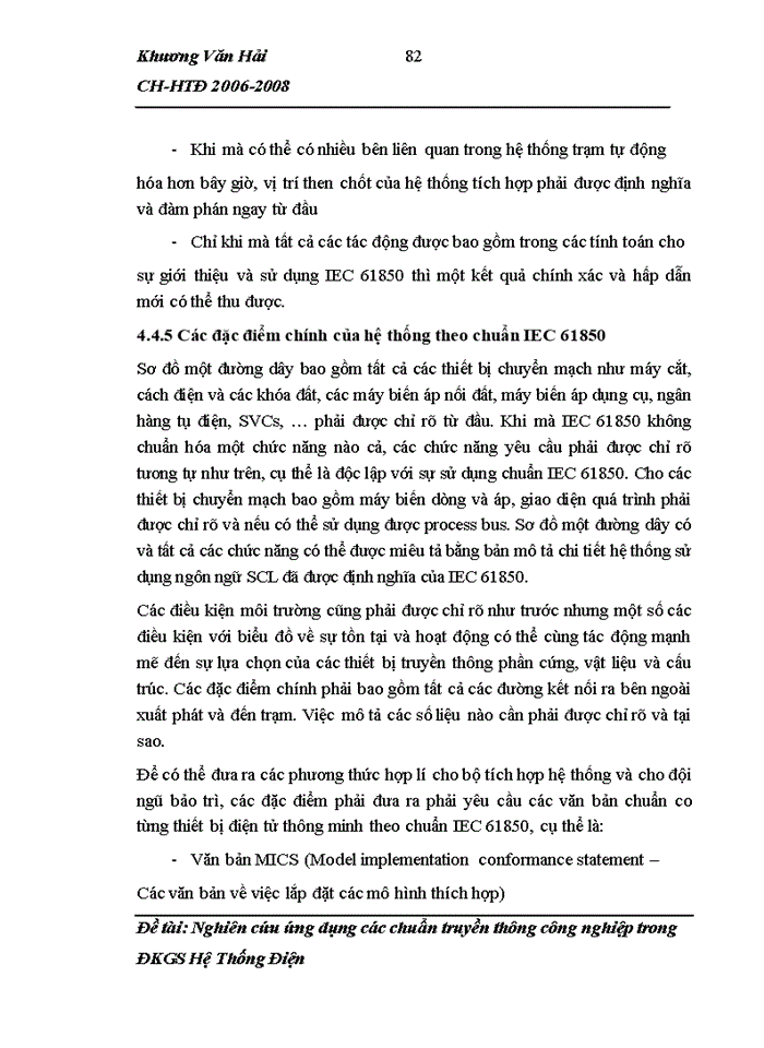 image for page Nghiên cứu ứng dụng các chuẩn truyền thông Công nghiệp trong ĐKGS Hệ Thống Điện