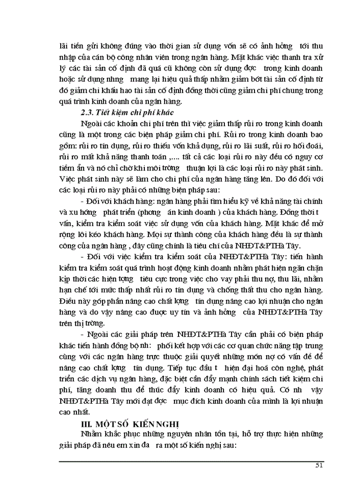 image for page Một số ý kiến về tăng thu tiết kiệm chi phí nhằm nâng cao hiệu quả Kinh doanh tại Ngân hàng đầu tư và Phát triển Hà Tây