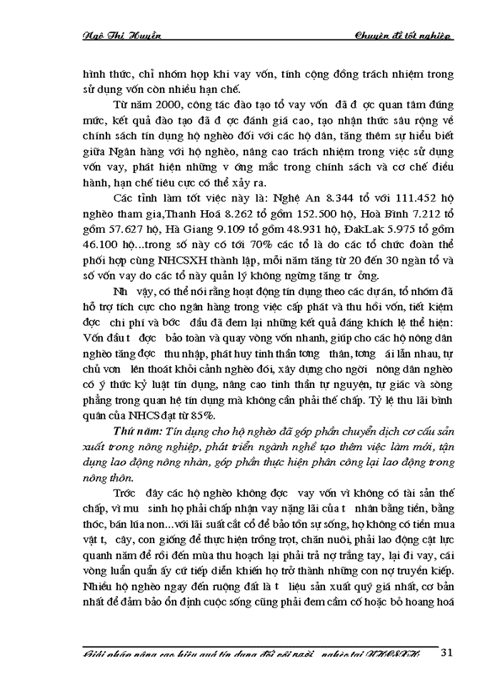 image for page Giải pháp nâng cao hiệu quả tín dụng đối với người nghèo tại Ngân hàng chính sách Xã hội