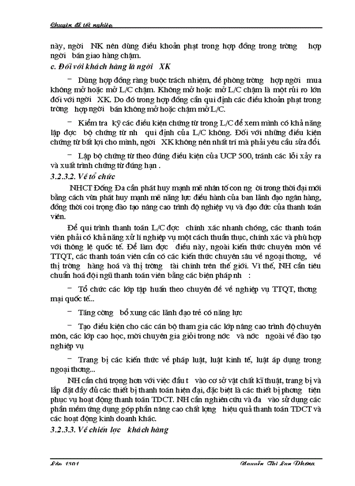 image for page Giải pháp nhằm hạn chế rủi ro trong phương thức thanh toán tín dụng chứng từ tại Ngân hàng Công thương Đống Đa