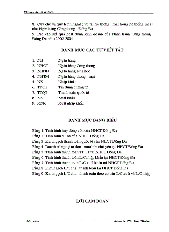 image for page Giải pháp nhằm hạn chế rủi ro trong phương thức thanh toán tín dụng chứng từ tại Ngân hàng Công thương Đống Đa