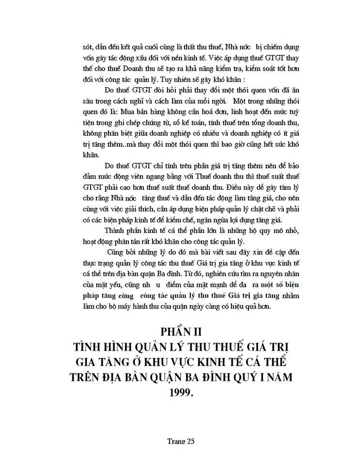 image for page Bàn về công tác quản Lý thu thuế Giá trị gia tăng ở khu vực kinh tế cá thể trên địa bàn quận Ba đình