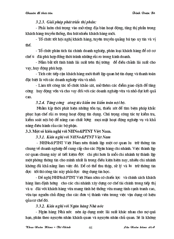 image for page Giải pháp nâng cao chất lượng tín dụng đối với các Doanh nghiệp vừa và nhỏ tại Chi nhánh Ngân hàng Nông nghiệp và Phát triển Nông thôn Tây Hà Nội