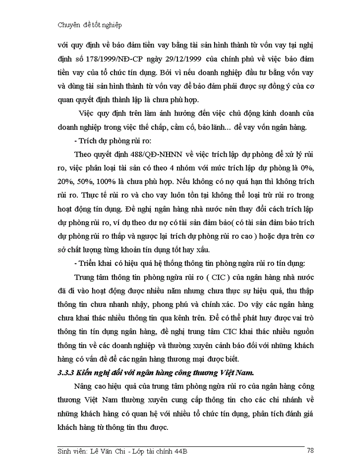 image for page Giải pháp hạn chế rủi ro trong hoạt động cho vay của Ngân hàng công thương thanh hoá