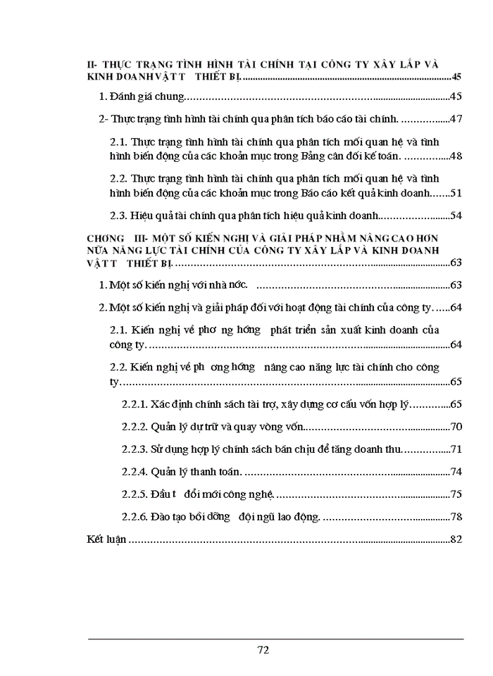 image for page Phân tích tài chính và các Giải pháp nhằm tăng cường năng lực tài chính tại Công ty Công ty Xây lắp và Kinh doanhVật Tư Thiết Bị