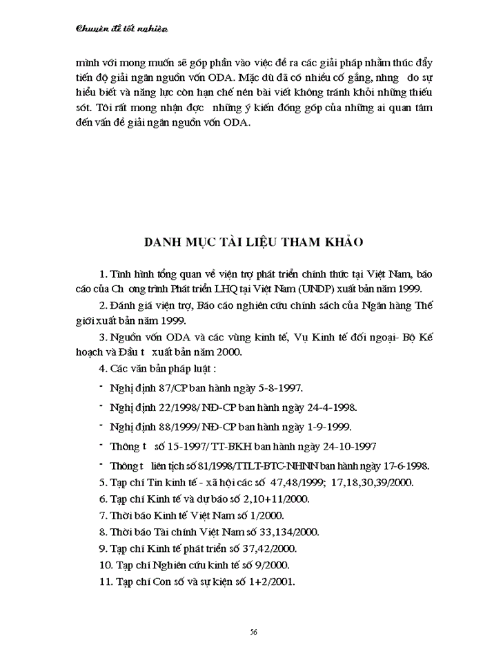 image for page Những Giải pháp nhằm đẩy nhanh tiến độ Giải ngân nguồn vốn hỗ trợ phát triển chính thức ODA tại Việt Nam giai đoạn 2001-2005