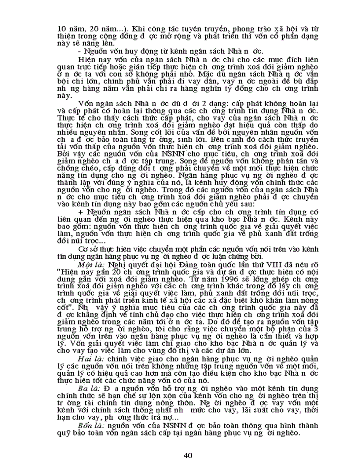 image for page Tạo lập và sử dụng vốn cho người nghèo thực trạng - Giải pháp