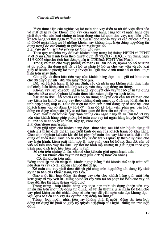 image for page Một số Giải pháp nhằm nâng cao hiệu quả công tác Kế toán cho vay tại Ngân hàng Nông nghiệp và Phát triển Nông thôn huyện Quế Võ