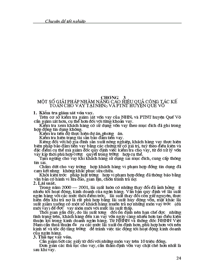 image for page Một số Giải pháp nhằm nâng cao hiệu quả công tác Kế toán cho vay tại Ngân hàng Nông nghiệp và Phát triển Nông thôn huyện Quế Võ