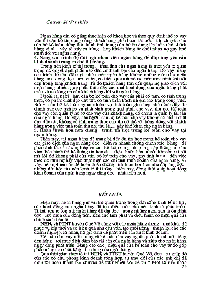 image for page Một số Giải pháp nhằm nâng cao hiệu quả công tác Kế toán cho vay tại Ngân hàng Nông nghiệp và Phát triển Nông thôn huyện Quế Võ