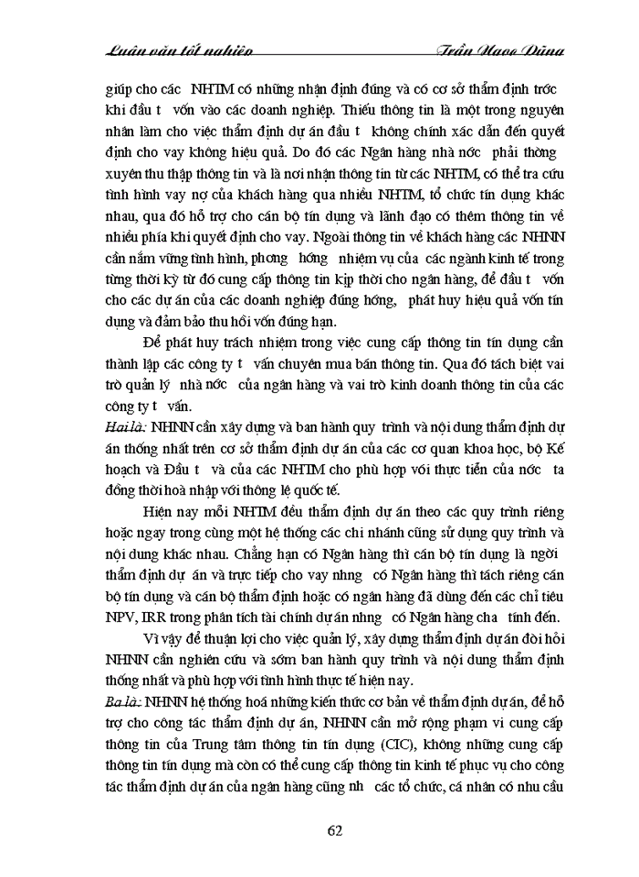 image for page Một số Giải pháp nâng cao chất lượng thẩm định dự án đầu tư tại Sở giao dịch I-Ngân hàng Công thương Việt Nam