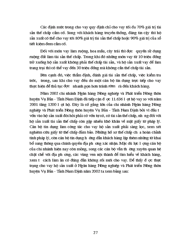 image for page Một số Giải pháp nhằm mở rộng và nâng cao chất lượng tín dụng đối với hộ sản xuất ở Ngân hàng Nông nghiệp và Phát triển Nông thôn huyện Vụ Bản Tỉnh Nam Định