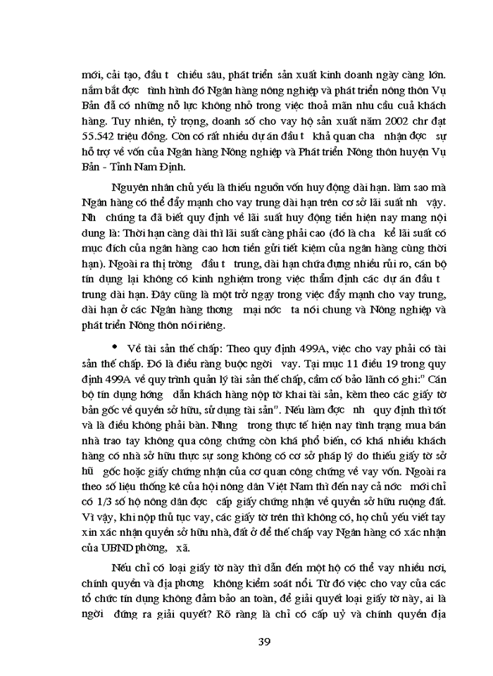 image for page Một số Giải pháp nhằm mở rộng và nâng cao chất lượng tín dụng đối với hộ sản xuất ở Ngân hàng Nông nghiệp và Phát triển Nông thôn huyện Vụ Bản Tỉnh Nam Định