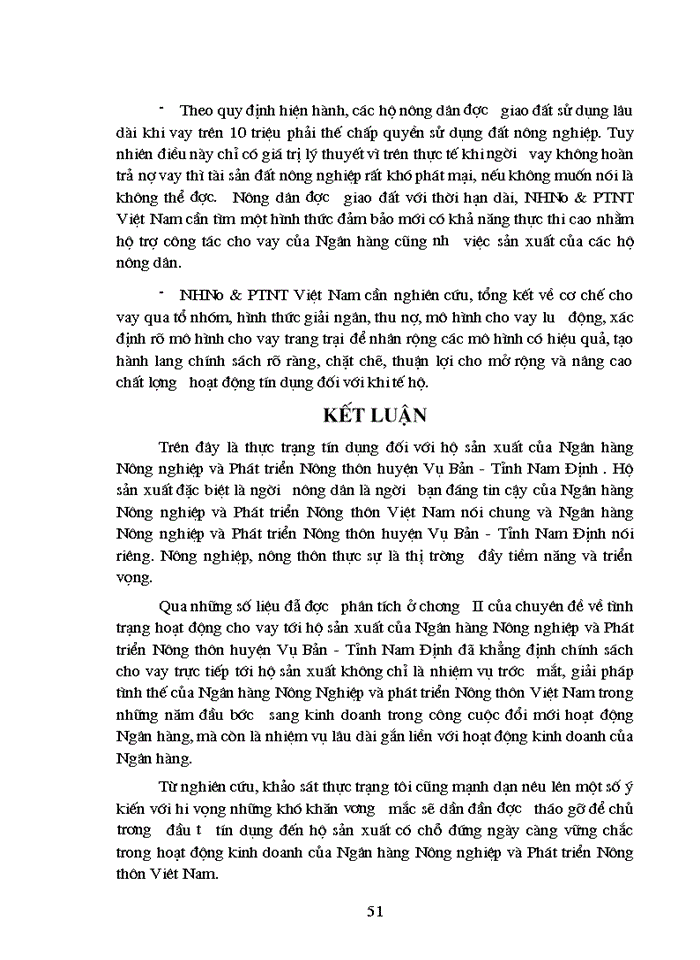 image for page Một số Giải pháp nhằm mở rộng và nâng cao chất lượng tín dụng đối với hộ sản xuất ở Ngân hàng Nông nghiệp và Phát triển Nông thôn huyện Vụ Bản Tỉnh Nam Định