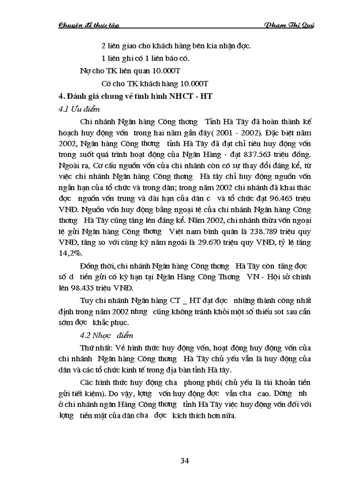 image for page Giải pháp nâng cao nghiệp vụ hoạt động huy động vốn tại Ngân hàng Công Thương Tỉnh Hà Tây
