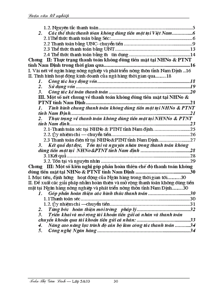 image for page Thực trạng thanh toán không dùng tiền mặt tại Ngân hàng Nông nghiệp và Phát triển Nông thôn tỉnh Nam Định trong thời gian qua