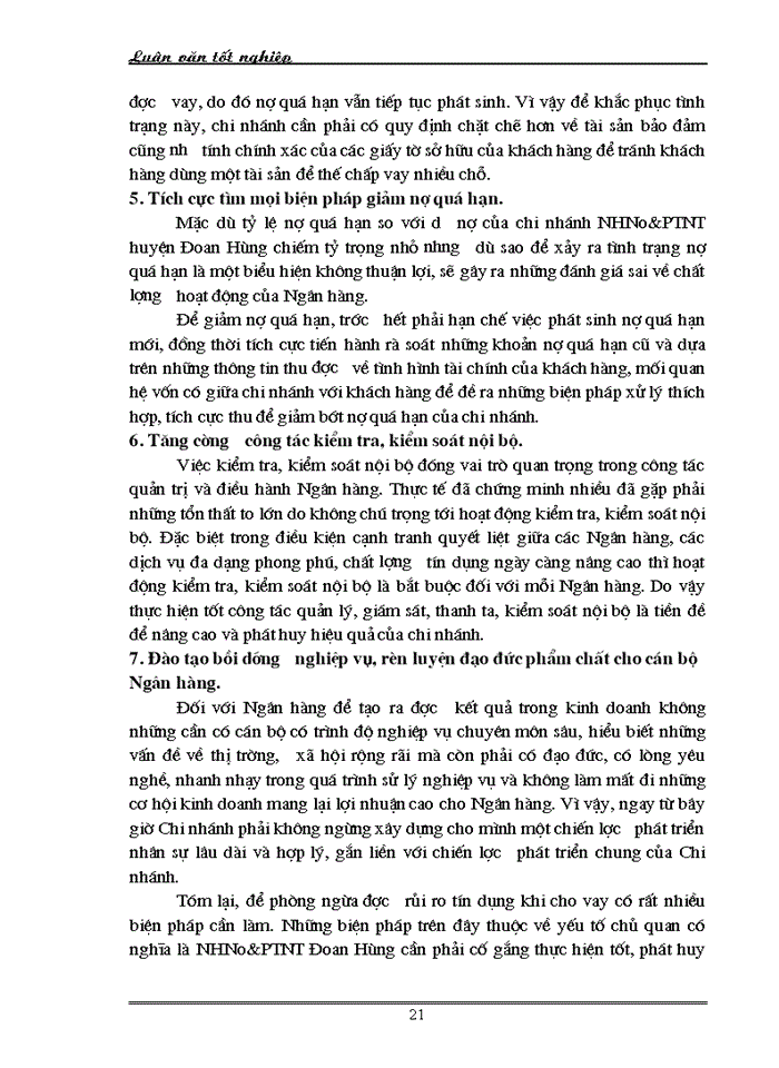 image for page Một số Giải pháp phòng ngừa và hạn chế rủi ro tín dụng tại Chi nhánh Ngân hàng Nông nghiệp và Phát triển Nông thôn huyện Đoan Hùng