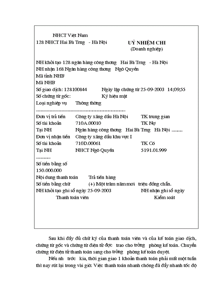 image for page Một số Giải pháp nhằm nâng cao chất lượng công tác thanh toán Điện tử tại Ngân hàng Công thương Hai Bà Trưng