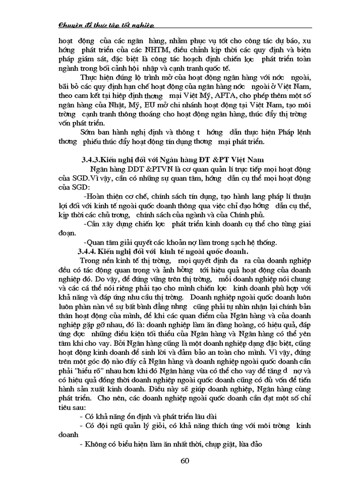 image for page Giải pháp nâng cao chất lượng tín dụng đối với kinh tế ngoài quốc doanh tại Sở giao dịch I- Ngân hàng Đầu tư và Phát triển Việt Nam