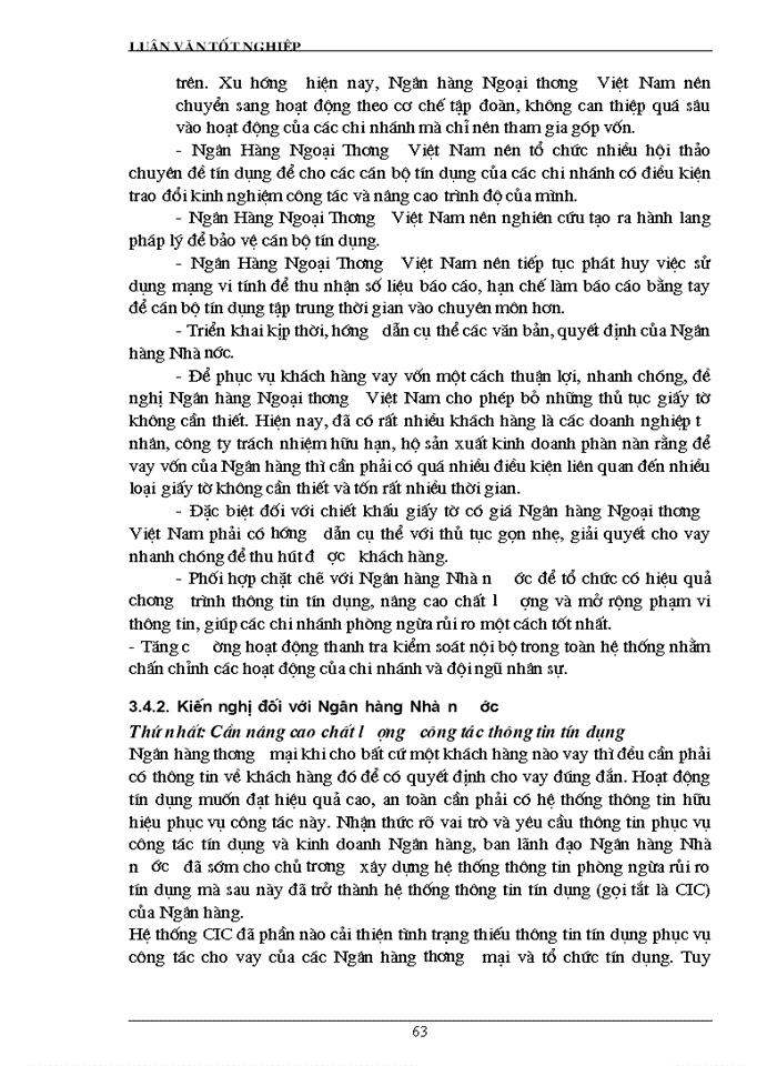 image for page Giải pháp nâng cao chất lượng tín dụng tại Ngân hàng Ngoại thương Hà Nội