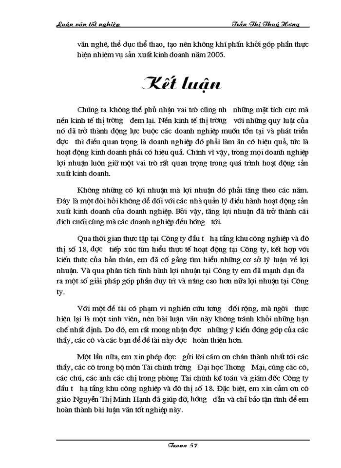 image for page Một số Giải pháp nâng cao lợi nhuận tại Công ty đầu tư hạ tầng khu Công nghiệp và đô thị số 18