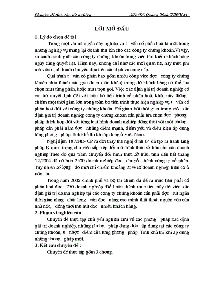 image for page Thực trạng tư vấn xác định giá trị Doanh nghiệp tại Công ty Chứng khoán Mê Kông