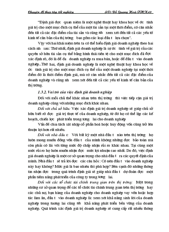 image for page Thực trạng tư vấn xác định giá trị Doanh nghiệp tại Công ty Chứng khoán Mê Kông